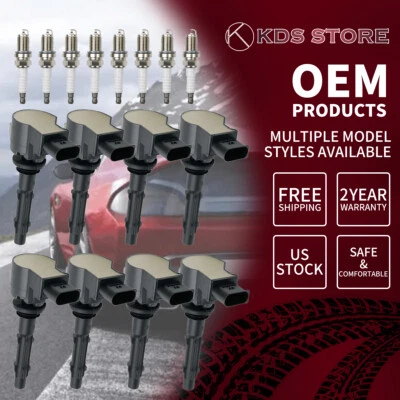 8XIgnition Coils + Spark Plug For Mercedes-Benz G550 GLK350 Dodge Sprinter UF535 - Image 1 of 4
