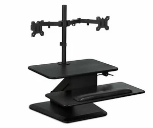 Compact Dual Monitor Standing Desk Converter - Picture 1 of 9