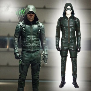 Flecha Verde 5 Oliver Reina Disfraz Juegos con disfraces Halloween Trajes Cuero Hombres Traje - Imagen 1 de 11