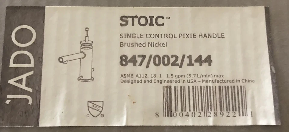Grifo de fregadero de cocina de control único Jado Stoic con mango Pixie níquel cepillado Foto 1 de 4