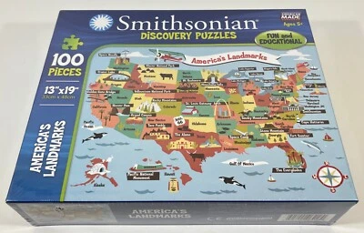 Smithsonian Discovery America's Landmarks головоломка 100 шт. возрастов 5 + - совершенно новый - Изображение 1 из 4