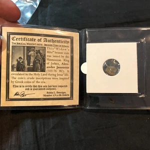 MONEDA ROMANA 103-76 A.C. ÁCARO DE VIUDA BIBLIA MARCA DE REGALO CRISTIANA 12:41 #75T - Imagen 1 de 5