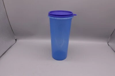 Tupperware Vorratshaltung Getränke Behälter 1 L blau mit geschlossenem Deckel - Bild 1 von 2