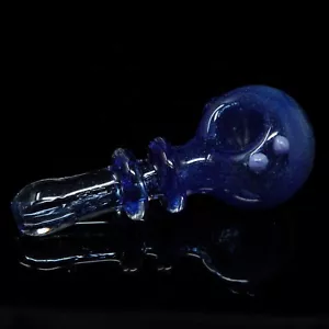 Mini pipas de vidrio para fumar hechas a mano gruesas azules oscuras descoloridas de fácil agarre de 3,5 pulgadas - Imagen 1 de 4