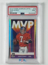 2019 Panini Donruss Optic MVP Hyper Prizm John Elway #MVP-18 PSA 9