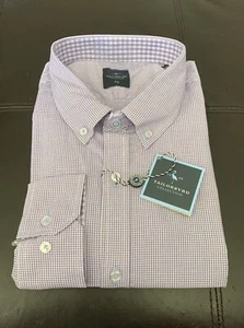 NWT Tailorbyrd LS Gingham Button Up Shirt Mens Size XXL 2XL Purple Stretch OS - Picture 1 of 8