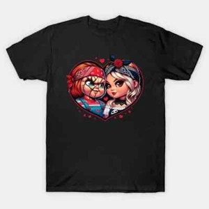 Horror Paar Chicano Valentine, Spanisch Always and Forever T-Shirt - Bild 1 von 3