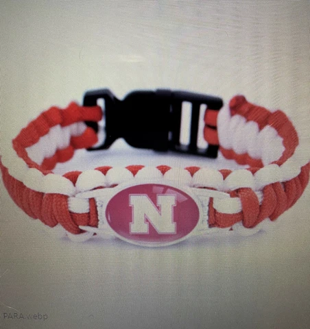 Nebraska Cornhuskers NCAA Paracord Bracelet NEW  -  FREE SHIPPING!!! Cover