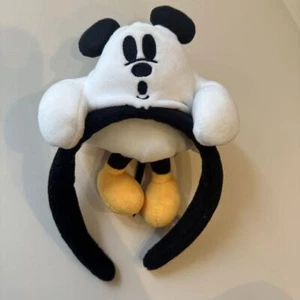 中古 東京ディズニー ハロウィン ゴースト ミッキー ブーヘッドバンド帽 子ども用 - Picture 1 of 3