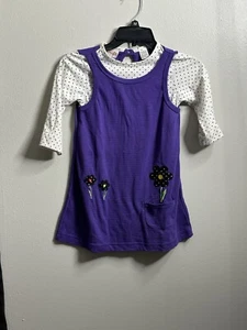 Vestido Camisa Niña Tribu Niñas Lunares Púrpura Talla 5-6 - Imagen 1 de 9