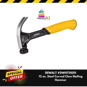 DeWalt DWHT51001-12 oz. Steel Curved Claw Nailing Hammer Ergonomic Balancing - Picture 1 of 3