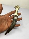 Antique Original Brass Handle Iron Jamabia Dagger Knife Hand Engraved Knives
