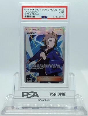 POKEMON ULTRA PRISM VOLKNER #156 FULL ART HOLO FOIL CARD PSA 9 MINT #41440975 - Image 1 of 3