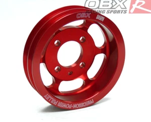 Polea de manivela OBX ROJA 90-99 Eagle Talon Mitsubishi Eclipse 4G63T 2,0 L - Imagen 1 de 6