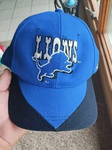 Detroit Lions Reebok Wool Blend Baseball Cap Hat Pro Line Authentic RARE - Picture 1 of 13