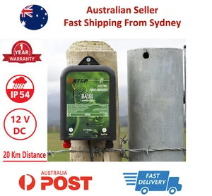 NEW 20km Electric Fence Energiser 12V DC 1 Joules IP54 - SYD Stock - Picture 1 of 5
