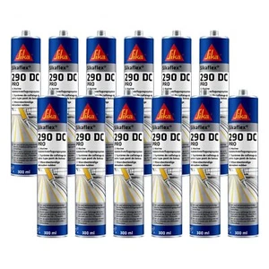 SONDERAKTION 12x Sikaflex 290 DC PRO Stabsverfugungsmasse 300ml Kartusche schwar - Bild 1 von 7