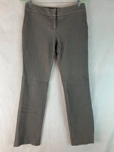 Ideology Hose 4 blau taupe dünn gestreift Stiefelbein Stretch Baumwolle Taschen - Bild 1 von 9