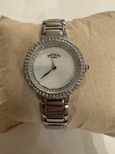 Rotary Lb05085/41l Ladies Stainless Steel Stone Set Cocktail Watch - Picture 1 of 4