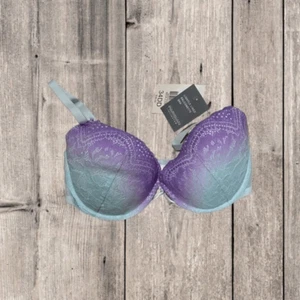 Reggiseno parigino leggermente foderato in blu spray 34DD - Foto 1 di 6