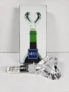 Mikasa Crystal Wine Bottle Stopper Secaucus Venus Heart Shaped Austria Faceted - Picture 1 of 7