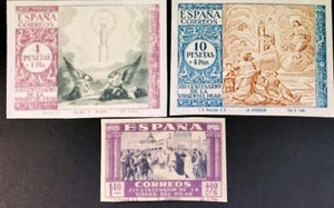 Edifil 898s 901s 902s España 1940 Virgen del Pilar Zaragoza 898-901-902 Facsimil - Imagen 1 de 1