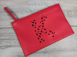 NEW KENZO PARFUM RED LASER CUT LOGO CLUTCH Bag 12 x 8 inch WOMENS BAG HANDBAG - Picture 1 of 2