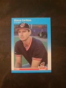 1987 Fleer Update Steve Carlton #U-17 Cleveland Indians