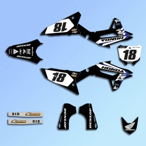 Se adapta a: 2005 - 2007 CRF 450 X HONDA KIT DE GRÁFICOS Race Team: negro azul 21MIL CALCOMANÍAS - Imagen 1 de 4