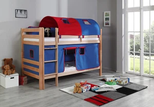 Etagenbett Benni Natur Lackiert Buche Massiv 90x200 cm mit Rollrosten - Bild 1 von 1
