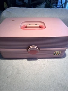 Espejo Vintage Caboodle 2425 Rojo 3 Niveles "Organizador Estuche Joyero Dos Quilares" Años 80 - Imagen 1 de 9