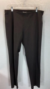 Eileen Fisher Black Ponte pull on Pants Size Large stretch Office Comfort career - Picture 1 of 8
