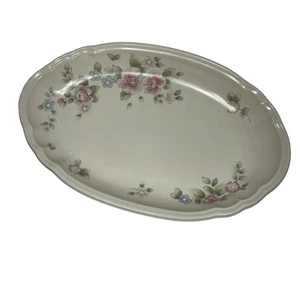 Pfaltzgraff Tee Rose Oval Brotplatte Flach Servierer 12 1/4" Jakobsmuschel Tablett USA - Bild 1 von 5