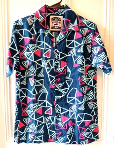 The Rude Dog Herren Button Down Hemd Hawaii Print Kurzarm Men’s Small - Bild 1 von 8
