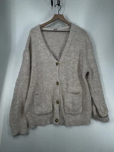 Free People Strickjacke Medium Damen Creme Brulee Fuzzy Oversize Pullover Weich - Bild 1 von 6