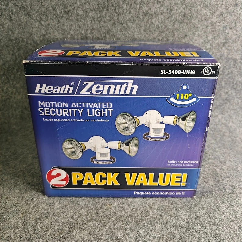 Heath/Zenith Motion Security Light 2-Pack SL-5408WH9 | NEW | Dual Flood Lights - Image 1 of 4