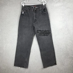 Miami Heat Jeans Pants Mens 32 Black NBA Basketball Denim Embroidered Link 90s - Picture 1 of 17