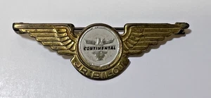 Continental Airlines Junior Jr. Pilot Captain Wings Metal 60's 70'S Pin 2 1/2" - Picture 1 of 2