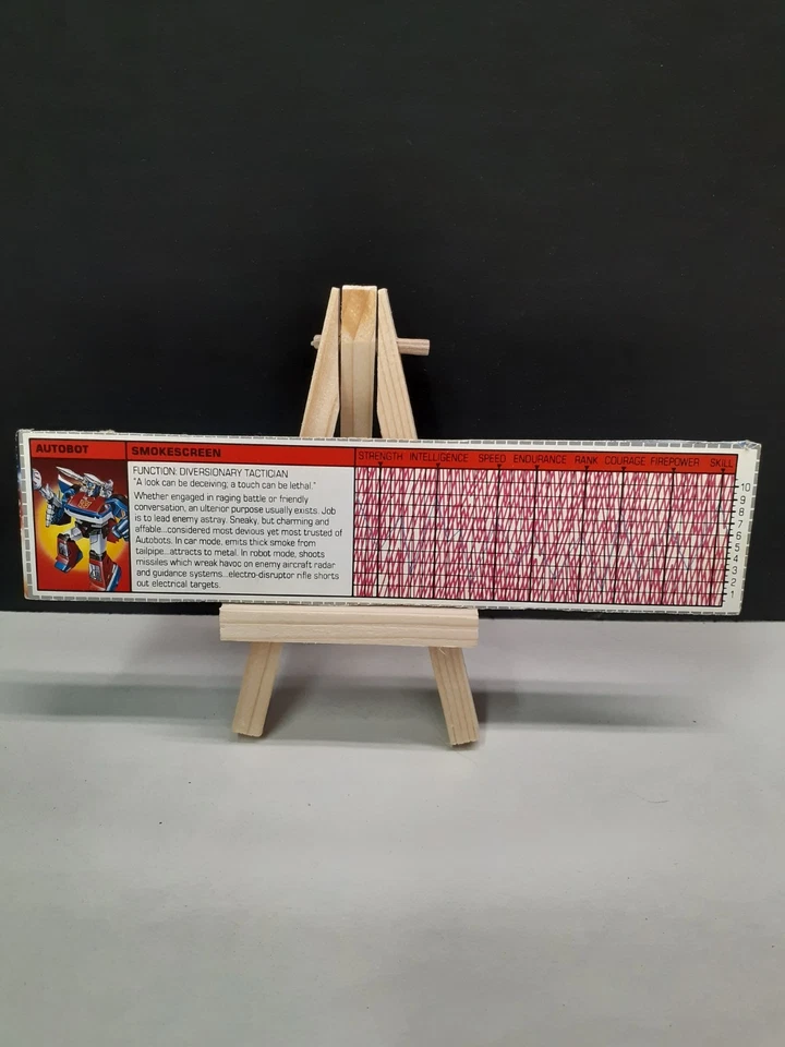 Smokescreen Action Figure Tech Spec 1985 Vintage Hasbro G1 Transformers - Image 1 of 1