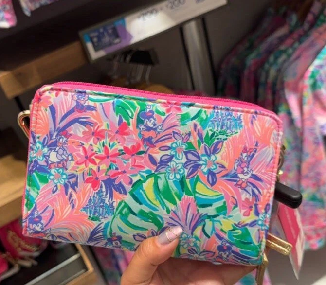 迪士尼公园 Lilly Pulitzer X Dreamin' Minnie Daisy 斜挎包钱包 — 第 1/4 张图片