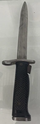 "Cuchillo bayoneta vintage Milpar militar de Estados Unidos M-6 con mango negro 11""" Foto 1 de 4