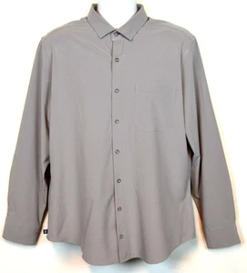 Mizzen+Main Leeward Shirt Mens M Trim Fit No Tuck Performance Long Sleeve Gray - Picture 1 of 13