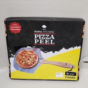 12 X 14 Inch Pizza Peel Oven Aluminium Foldable Wood Handle and Pizza paddle - Picture 1 of 6