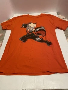 My Hero Academia Katsuki Bakugo Anime Funimation Orange T Shirt Unisex Sz L - Picture 1 of 5