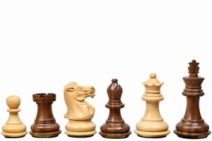 Collector Series Wooden Staunton Chess Pieces in Sheesham & Boxwood - 2.6" King - Picture 1 of 10