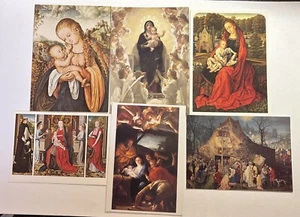 Vintage Christmas 6 Art Cards Madonna And Child Catholic. Museum - UNUSED EX Cdn - Picture 1 of 13