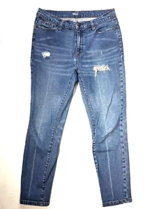 BDG Low Slung Skinny Jean Women 28x26 Distressed Blue Denim Ankle Med Wash  - Picture 1 of 18