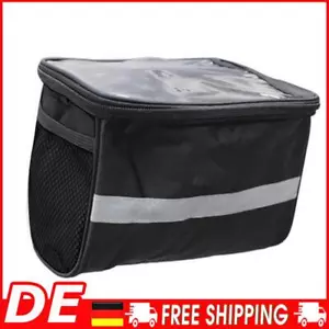 Sacoche de guidon de vélo, sacoche de rangement réfléchissante pour vélo, sacoche de potence de vélo - Photo 1/12