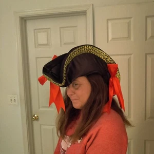 Lady Buccaneer Pirate Hat Adult Women's Velvet Halloween costume accessory - Picture 1 of 3