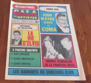 GALA 1979 JOHN TRAVOLTA John Wayne GUY LAFLEUR Grace Kelly ELVIS Romy JEAN-PAUL - Picture 1 of 7